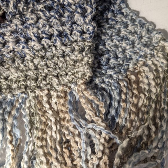 Ginormous Scarf Extra Long 180x5 Chunky Wrap Muffler Handmade Crochet Knit NWT - Picture 12 of 12